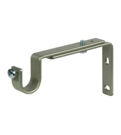 Tessile D'Arredo- 2 supporti 11-15 cm nichel piattina per tubo tenda diametro 20 mm