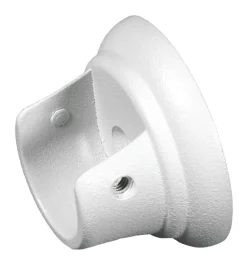 Tessile D'Arredo- 2 supporti bianchi laterali per tubo tenda diametro 20 mm