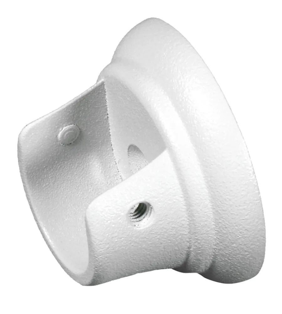 Tessile D'Arredo- 2 supporti bianchi laterali per tubo tenda diametro 20 mm