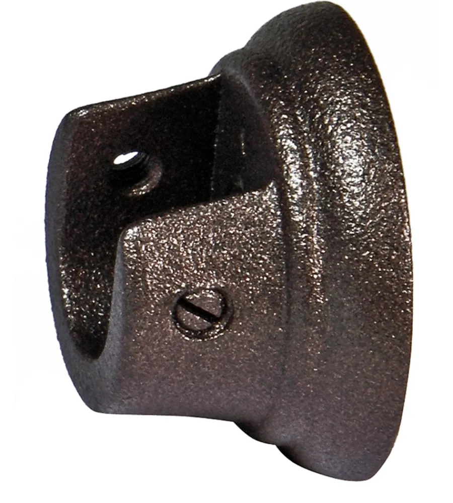 Tessile D'Arredo|2 supporti laterali colore ruggine per tubo tende diametro 13 mm