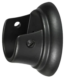 Best 2 supporti neri laterali per tubo tenda diametro 20 mm Tessile D'Arredo