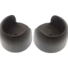 Tessile D'Arredo|2 supporti parete/parete per bastone ø28mm - colore noce.