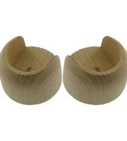 Tessile D'Arredo- 2 supporti parete/parete per bastone ø28mm sbiancato.