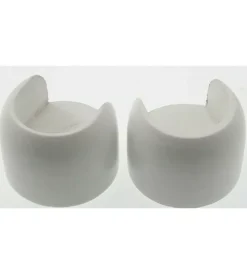 Tessile D'Arredo|2 supporti parete/parete per bastone ø28mm  laccato bianco.