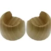 New 2 supporti parete/parete per bastone ø28mm - colore naturale. Tessile D'Arredo