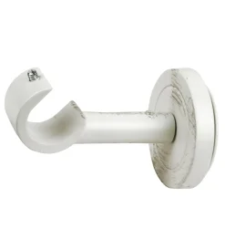 Tessile D'Arredo|1 supporto avorio oro monoblocco fisso aperto per tubo diametro 20 mm