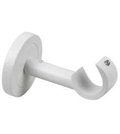 Tessile D'Arredo|1 supporto bianco monoblocco fisso aperto per tubo tenda diametro 20 mm