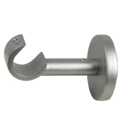 Tessile D'Arredo|1 supporto nichel monoblocco fisso aperto per tubo tende diametro 20 mm