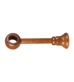 Tessile D'Arredo|1 supporto riducidible chiuso per bastone legno diametro 28 mm - ciliegio