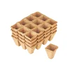 Coltivazione E Cura- 48 vasetti biodegradabili, quadrati 4 cm