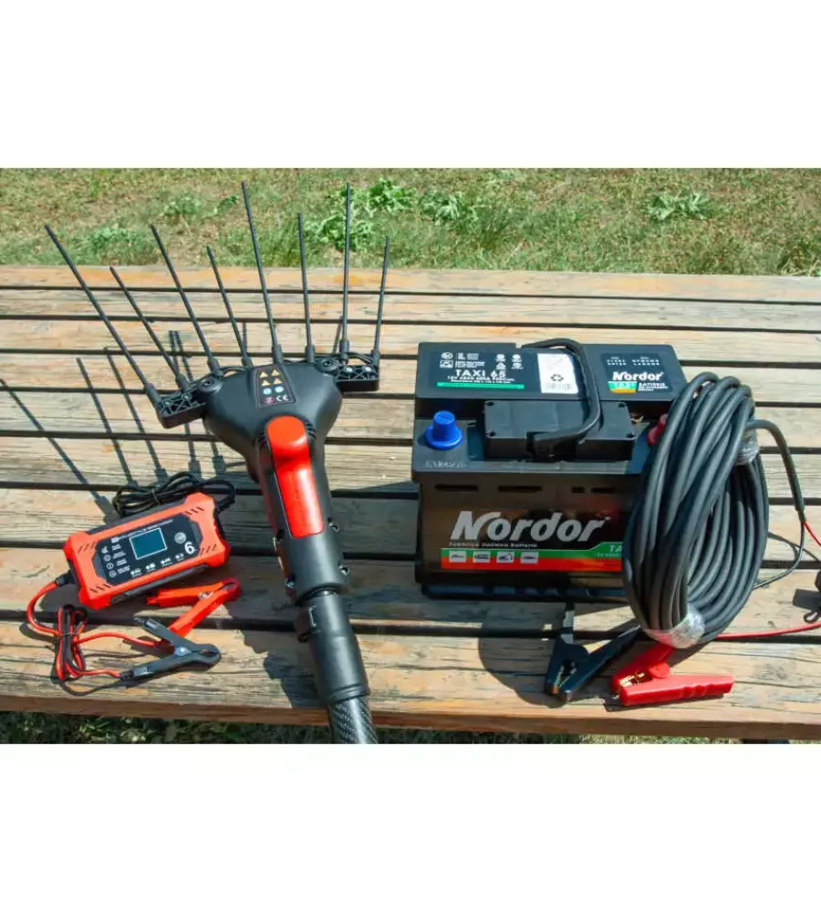 Best Abbacchiatore olive "egeo 23-50 asta fix" con kit batteria e caricabatteria 12v Abbacchiatori
