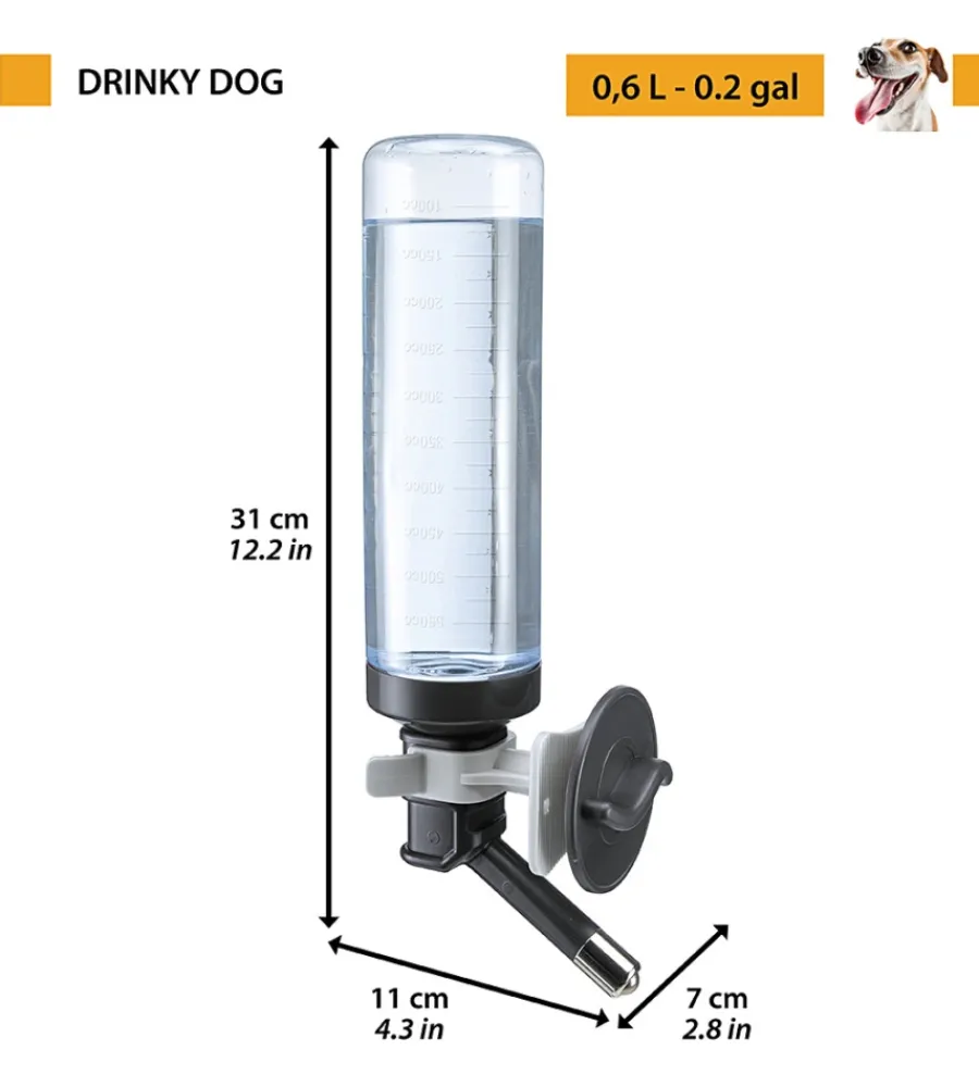 Cucce E Accessori Relativi-Ferplast Abbeveratoio cani per trasportini universale "drinky dog" in plastica 600 cc