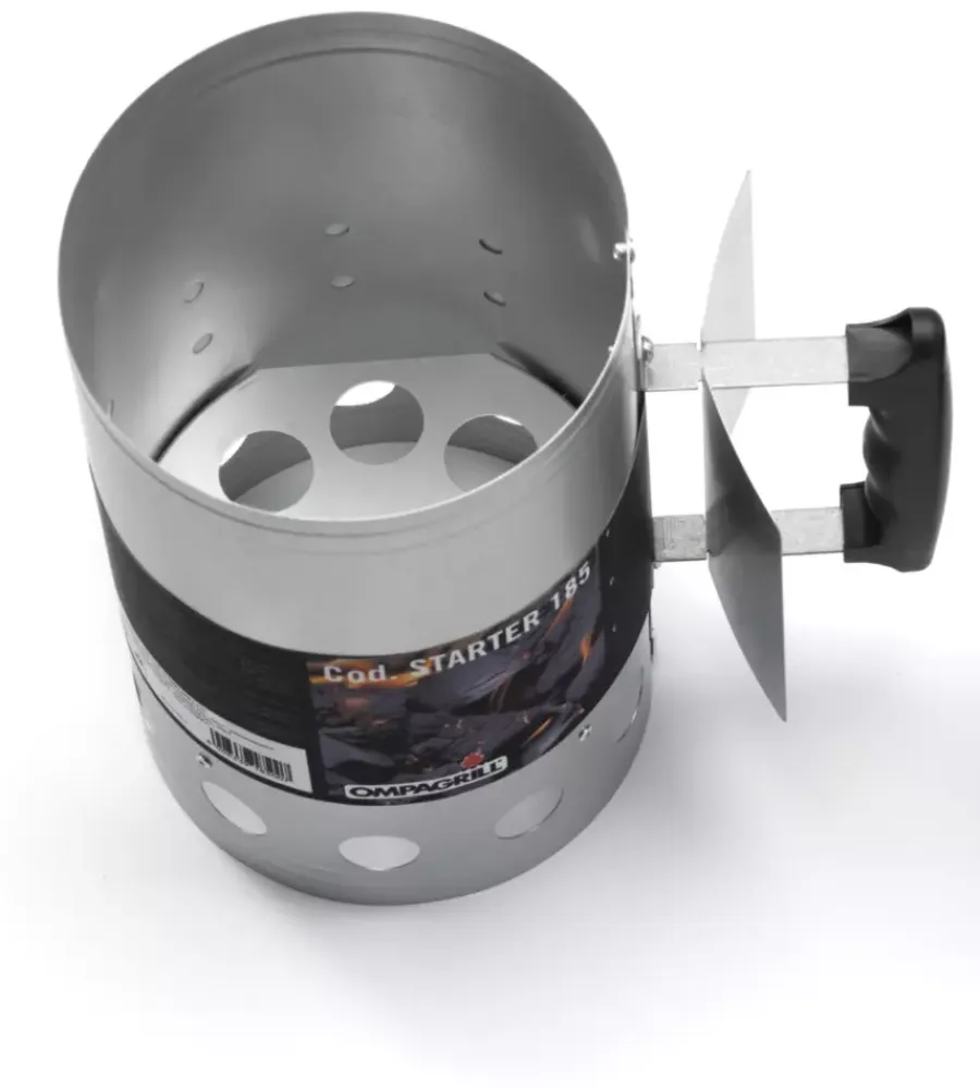 Barbecue-Ompagrill Accenditore di carbonella "starter 185" in acciaio 17x27 cm