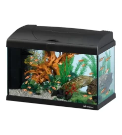 Acquariologia-Ferplast Acquario capri 50 nero con led - 52 x 27 x h 36 cm, 40 l -