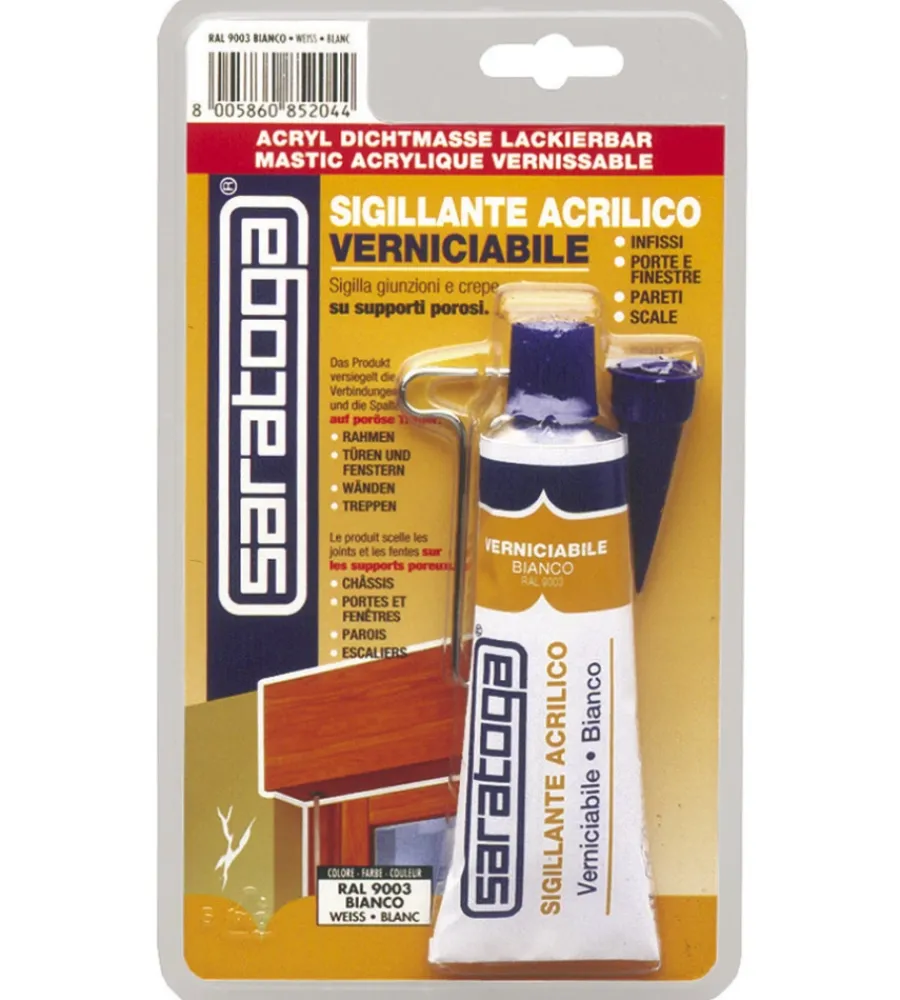 Saratoga Siliconi E Sigillanti|Acrilico bianco in blister 60 ml - .