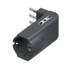Outlet Adattatore corner 2 prese bipasso+1 pr p30 grigio - . Multiprese Ed Adattatori