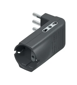 Outlet Adattatore corner 2 prese bipasso+1 pr p30 grigio - . Multiprese Ed Adattatori