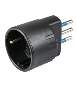 Poly Pool Multiprese Ed Adattatori|Adattatore spina 10 a e presa tedesca colore nero