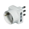 Bticino Multiprese Ed Adattatori|Adattatore tris 1 schuko 2 bipasso bianco - .