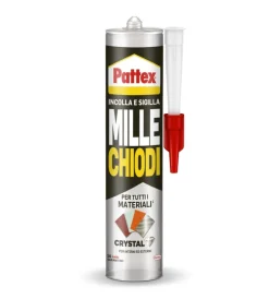 Outlet Adesivo pattex millechiodi crystal cartuccia, 290 gr Colle