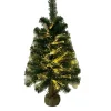 Decorazione Casa- Alberello di natale con fibre ottiche bianco caldo, h60 cm
