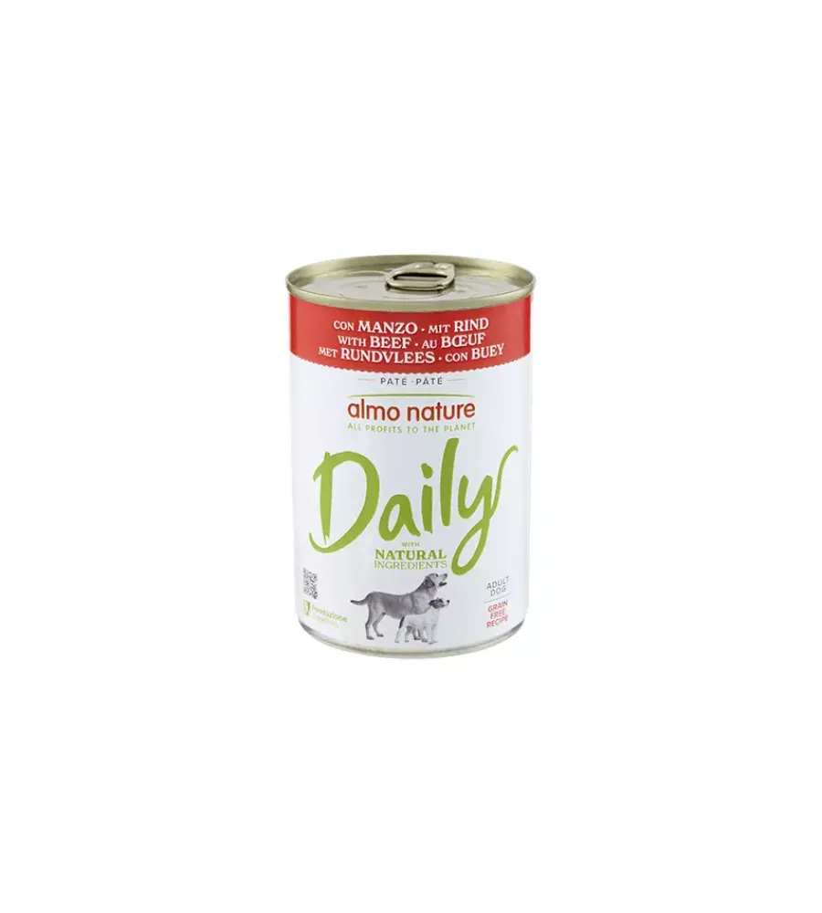 Alimenti Umido Cane-Almo Nature Alimento umido per cani "daily" con manzo 400 gr