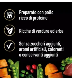 Alimenti Umido Cane|Alimento umido per cani cesar con pollo, patate e piselli 400 gr
