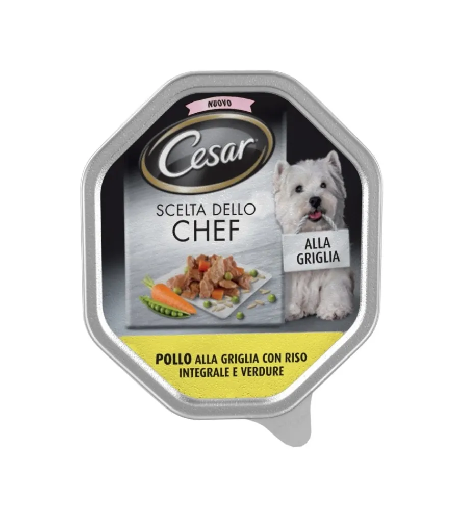 Best Alimento umido per cani cesar "scelta dello chef" con pollo, riso e verdure 150 gr Alimenti Umido Cane