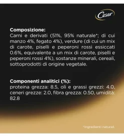 Online Alimento umido per cani cesar con manzo e cuore di verdure 150 gr Alimenti Umido Cane