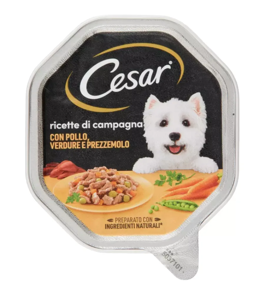 Alimenti Umido Cane- Alimento umido per cani cesar "ricette di campagna" con pollo, verdure e prezzemolo 150 gr