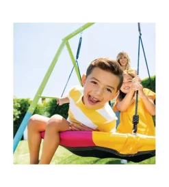 Giochi E Casette Bimbo-Intex Altalena colorata con dondolo a nido ottagonale 201x235x200 cm - cod. 44111