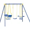 Altalena per bambini essenza "5 misura" con seggiolino, cavalluccio e gondola in acciaio e plastica colore blu 270x142x182 cm Giochi E Casette Bimbo