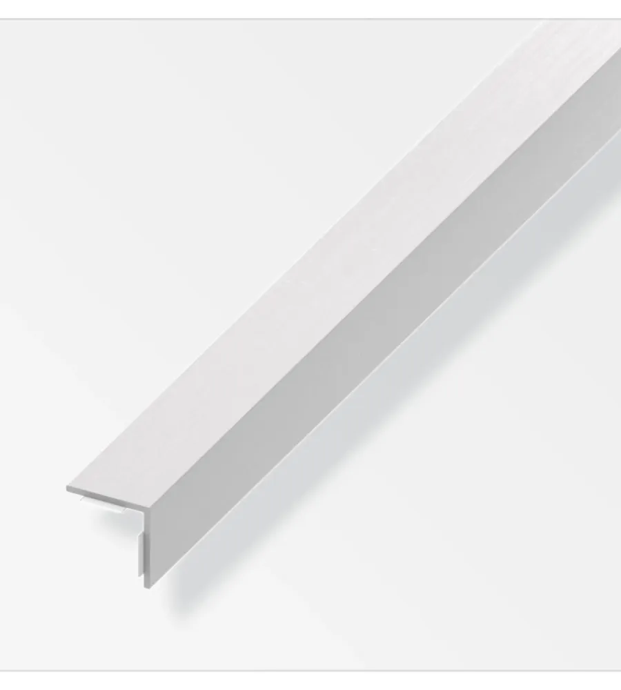 Ferramenta Per Mobili E Infissi-Alfer aluminium Angolare autoadesivo 20x20 pvc ottica - 1 metro.