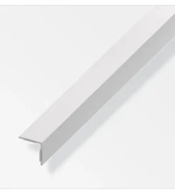 Ferramenta Per Mobili E Infissi-Alfer aluminium Angolare autoadesivo 20x20 pvc acciaio inox - 2,5 metri.