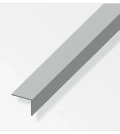 Ferramenta Per Mobili E Infissi-Alfer aluminium Angolare in alluminio 25x20 effetto acciaio inox - 1 metro.