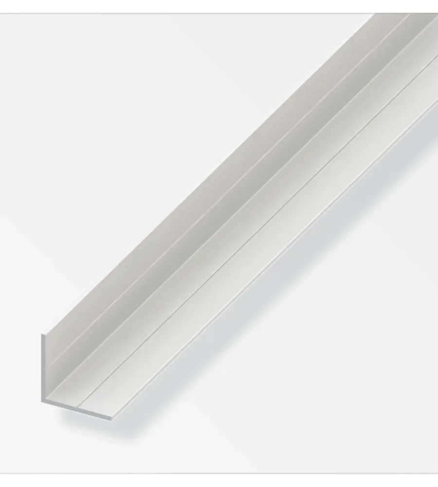 Officina E Garage-Alfer aluminium Angolare lati uguali 23.5x1 pvc bia - 1 metro.