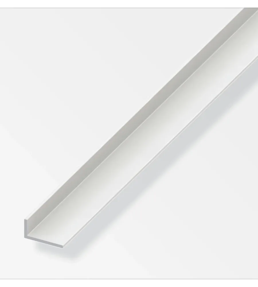 Ferramenta Per Mobili E Infissi-Alfer aluminium Angolare pvc bianco 30x20x3,0 - 1 metro.