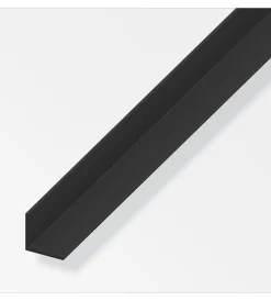 Ferramenta Per Mobili E Infissi-Alfer aluminium Angolare pvc nero 25x25x1 - 1 metro.