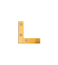 Ferramenta Per Mobili E Infissi- Angoli di rinforzo in acciaio zincato giallo 40 x 40 mm. 4 pz.