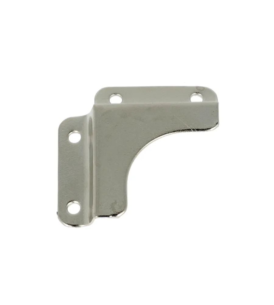 Ferramenta Per Mobili E Infissi- Angoli per fissaggio specchi - 25 x 25 mm. - acciaio nichelato - 4 pz.