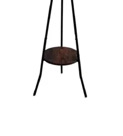 Decorazione Ambienti-BellaHome Appendiabiti in metallo con piano portaoggetti in mdf 35x35x180 cm