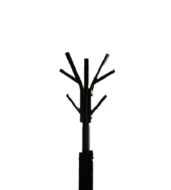 Decorazione Ambienti-BellaHome Appendiabiti in metallo con piano portaoggetti in mdf 35x35x180 cm