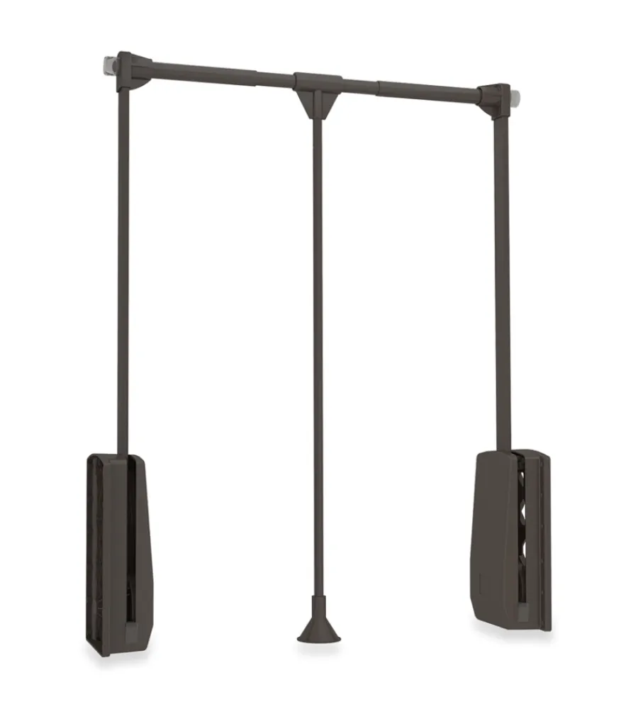 Clearance Appendiabiti saliscendi regolabile moka, 83-115 cm Armadi