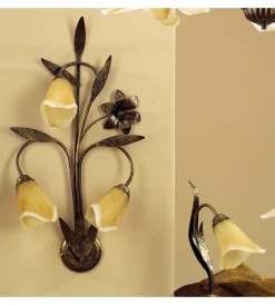 Onli Illuminazione Per Interno|Applique 3 luce "alga" bronzo e14