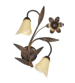 Onli Illuminazione Per Interno|Applique 2 luce "alga" bronzo e14