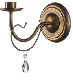 New Applique 1 luce "delia" bronzo e14 Illuminazione Per Interno