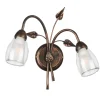 Hot Applique 2 luci "liliana" bronzo e14 Illuminazione Per Interno