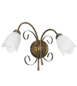 Sale Applique 2 luci "odino" bronzo e14 Illuminazione Per Interno