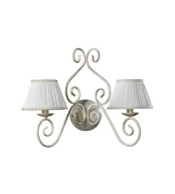 Onli Illuminazione Per Interno|Applique 2 luci "vivienne" bianco e14
