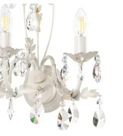 Online Applique 3 luci "teresa" avorio-oro, e14 Illuminazione Per Interno